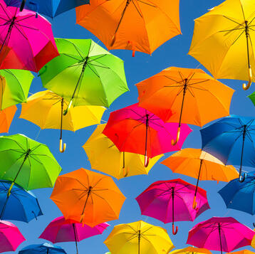 Colourful umbrellas