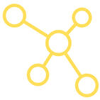 Connected nodes icon